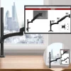 DM451X3 Support écran PC à pince pour bureau Bras de moniteur Rotatif Inclinable Pivotant Compatible VESA 75 100 Duronic