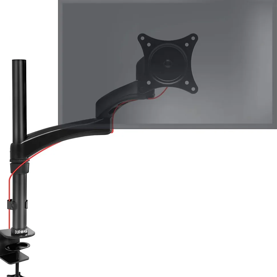 DM451X3 Support écran PC à pince pour bureau Bras de moniteur Rotatif Inclinable Pivotant Compatible VESA 75 100 Duronic