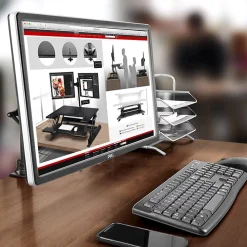 DM351X1 Support écran PC à pince pour bureau Bras de moniteur Rotatif Inclinable Pivotant Compatible VESA 75 100 Duronic