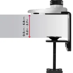 DM651X2 Support écran PC à pince pour bureau Bras de moniteur Rotatif Inclinable Pivotant Compatible VESA 75 100 Duronic