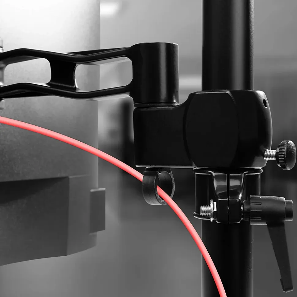 DM351X2 Support écran PC à pince pour bureau Bras de moniteur Rotatif Inclinable Pivotant compatible VESA 75 100 Duronic