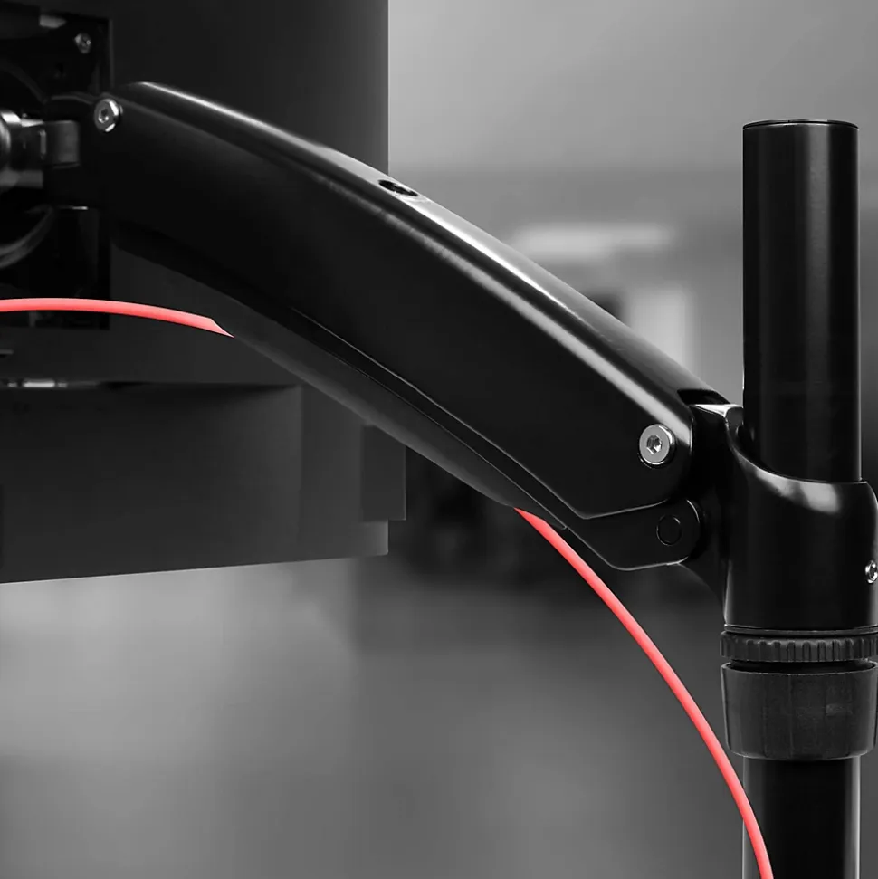 DM551X2 Support écran PC à pince pour bureau Bras de moniteur Rotatif Inclinable Pivotant Compatible VESA 75 100 Duronic