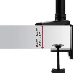 DM551X2 Support écran PC à pince pour bureau Bras de moniteur Rotatif Inclinable Pivotant Compatible VESA 75 100 Duronic