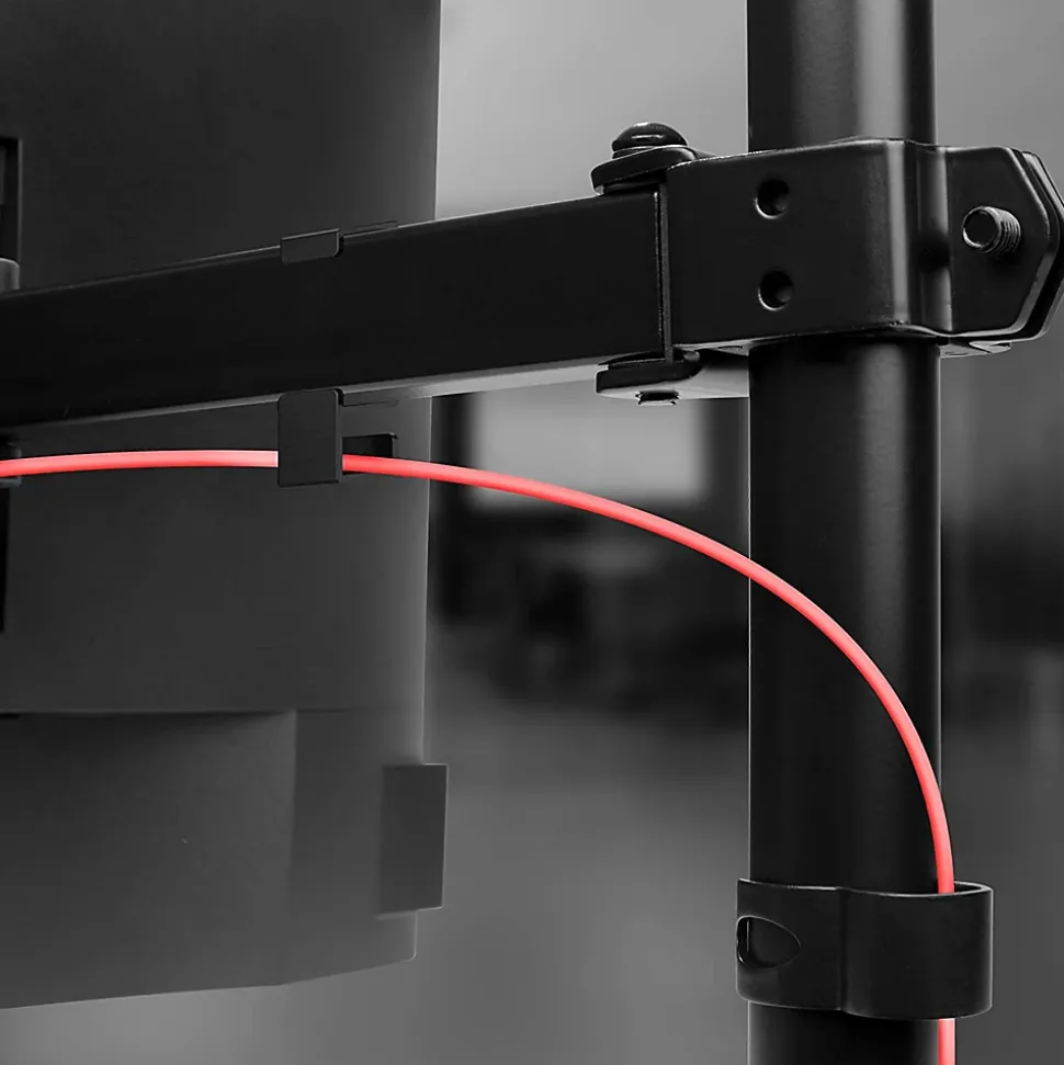DM151X3 Support écran PC à pince pour bureau Bras de moniteur Rotatif Inclinable Pivotant Compatible VESA 75 100 Duronic