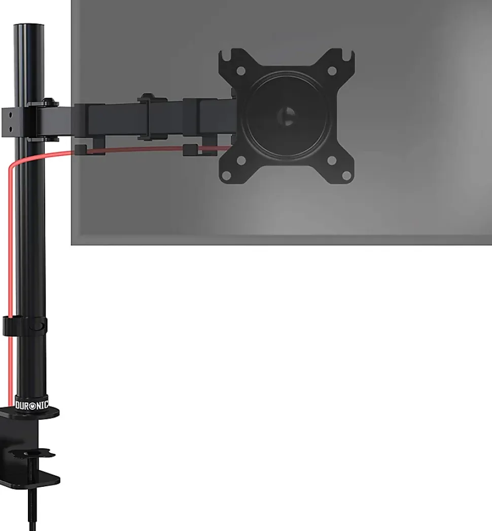 DM151X3 Support écran PC à pince pour bureau Bras de moniteur Rotatif Inclinable Pivotant Compatible VESA 75 100 Duronic