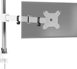 DM251X3 WE Support écran PC à pince pour bureau Bras de moniteur Rotatif Inclinable Pivotant Compatible VESA 75 100 Duronic