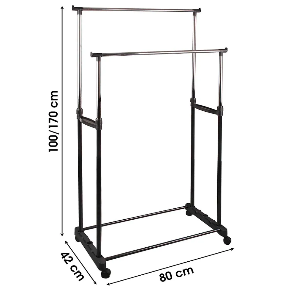 Double penderie mobile Pendo - L. 80 x H. 170 cm