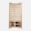 Dressing. armoire. 2 portes avec penderie et rangements LINEAR. panneaux stratifiés et pied en bois de sapin L 80 x P 48 x H 180cm