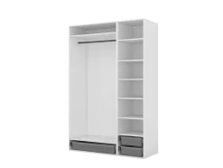 Dressing blanc 3 paniers GoodHome Atomia H. 225 x L. 150 x P. 58 cm