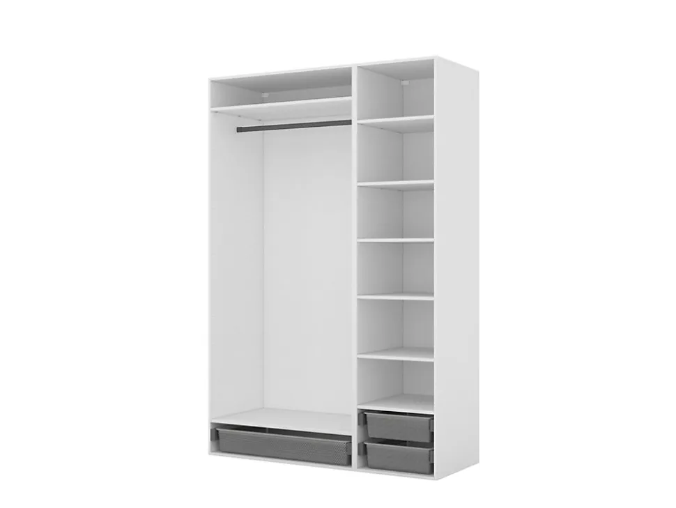 Dressing blanc 3 paniers GoodHome Atomia H. 225 x L. 150 x P. 58 cm