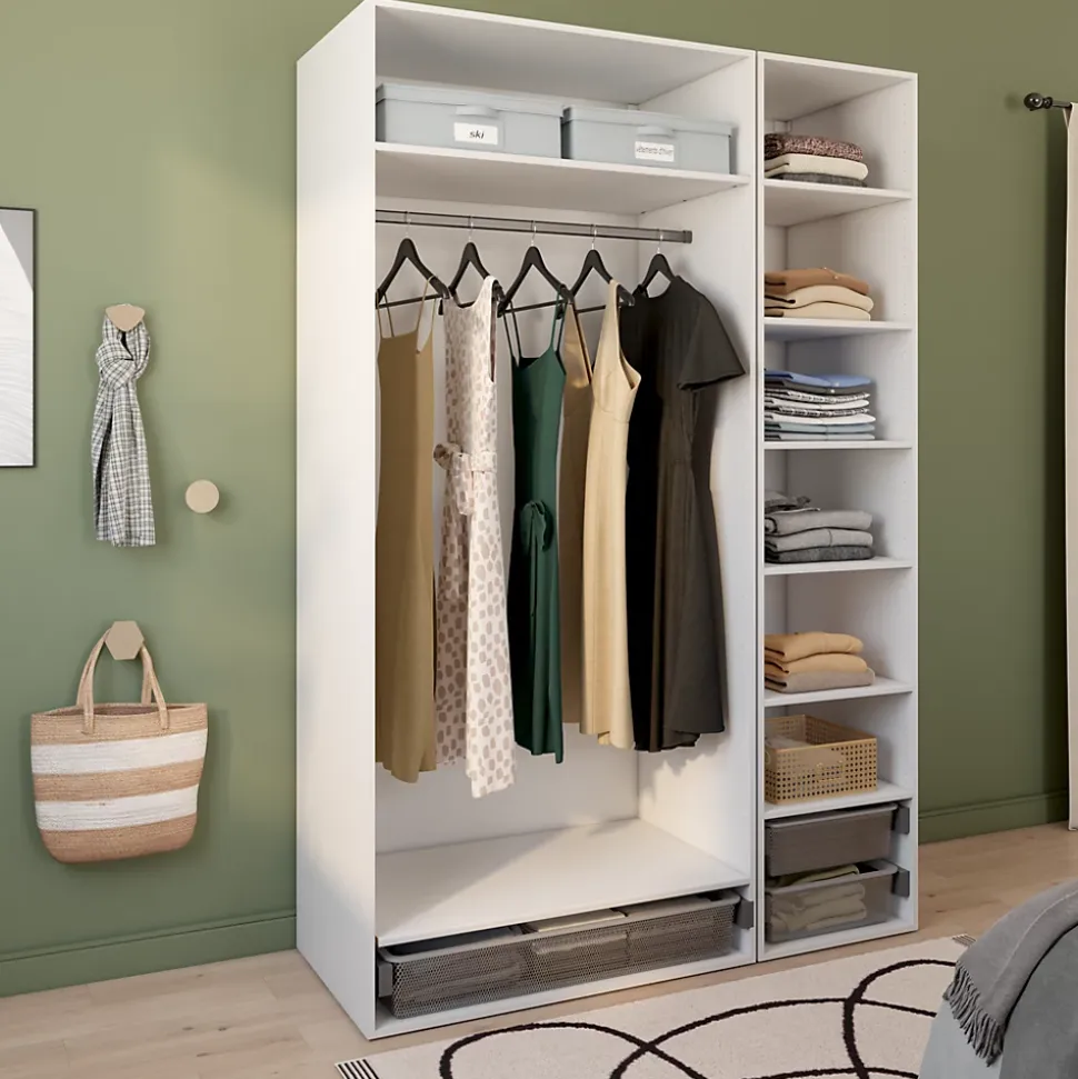 Dressing blanc 3 paniers GoodHome Atomia H. 225 x L. 150 x P. 58 cm