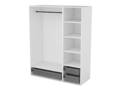 Dressing blanc 3 paniers GoodHome Atomia H. 187,5 x L. 150 x P. 58 cm