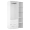 Dressing blanc 4 tiroirs GoodHome Atomia H. 225 x L. 125 x P. 58 cm