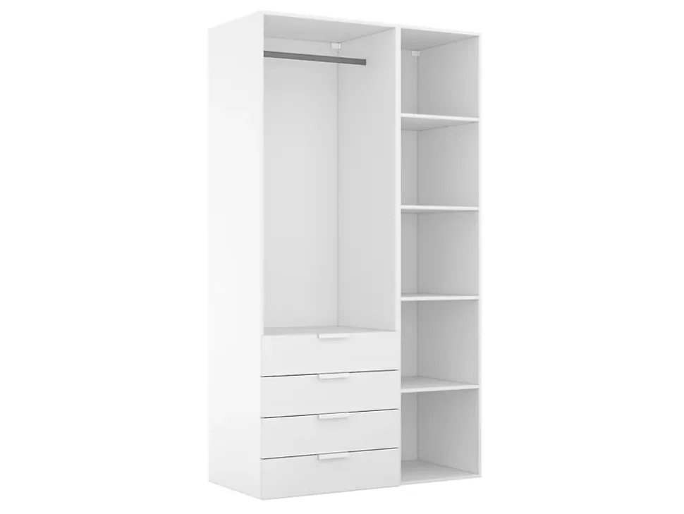Dressing blanc 4 tiroirs GoodHome Atomia H. 225 x L. 125 x P. 58 cm