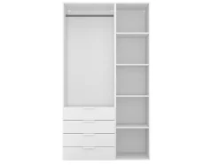 Dressing blanc 4 tiroirs GoodHome Atomia H. 225 x L. 125 x P. 58 cm
