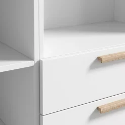 Dressing blanc 4 tiroirs GoodHome Atomia H. 187,5 x L. 175 x P. 58 cm