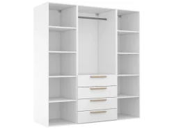 Dressing blanc 4 tiroirs GoodHome Atomia H. 187,5 x L. 175 x P. 58 cm