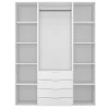 Dressing blanc 4 tiroirs GoodHome Atomia H. 225 x L. 175 x P. 58 cm