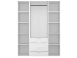 Dressing blanc 4 tiroirs GoodHome Atomia H. 225 x L. 175 x P. 58 cm