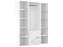 Dressing blanc 4 tiroirs GoodHome Atomia H. 225 x L. 175 x P. 58 cm