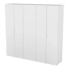 Dressing blanc avec porte 4 penderies et 2 tiroirs GoodHome Atomia H. 187,5 x L. 200 x P. 45 cm