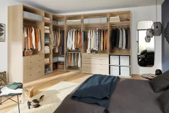 Dressing blanc avec rideau et tringle coulissante GoodHome Atomia H. 187,5 x L. 100 x P. 50,5 cm
