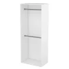Dressing blanc double penderie GoodHome Atomia H. 187,5 x L. 75 x P. 45 cm