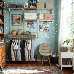Dressing crémaillère - Étagère mural industriel - Modulables - Blanc - 36 pièces - 1,88x1,22M