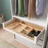 Dressing d'angle avec tiroirs et portes chaussures blanc GoodHome Atomia H. 225 x L. 250 x P. 58 cm