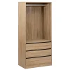 Dressing Dolo 3 tiroirs avec penderie effet bois - Beige- 5five