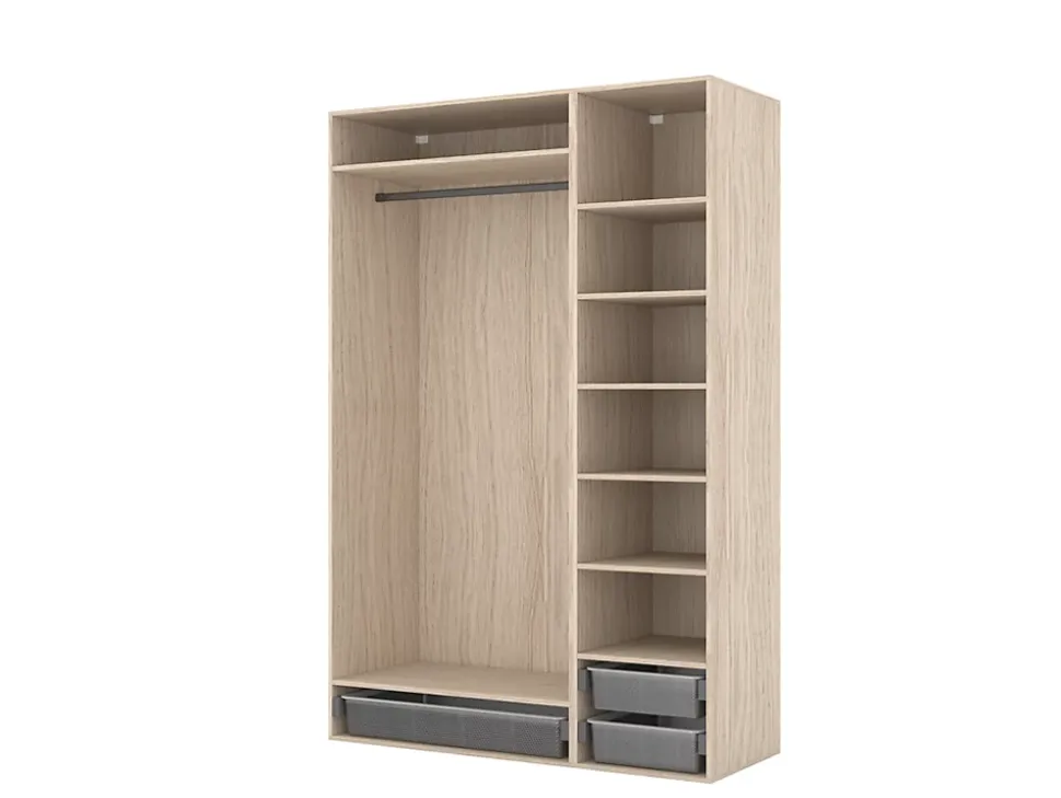 Dressing effet chêne 3 paniers GoodHome Atomia H. 225 x L. 150 x P. 58 cm