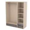 Dressing effet chêne 3 paniers GoodHome Atomia H. 187,5 x L. 150 x P. 58 cm