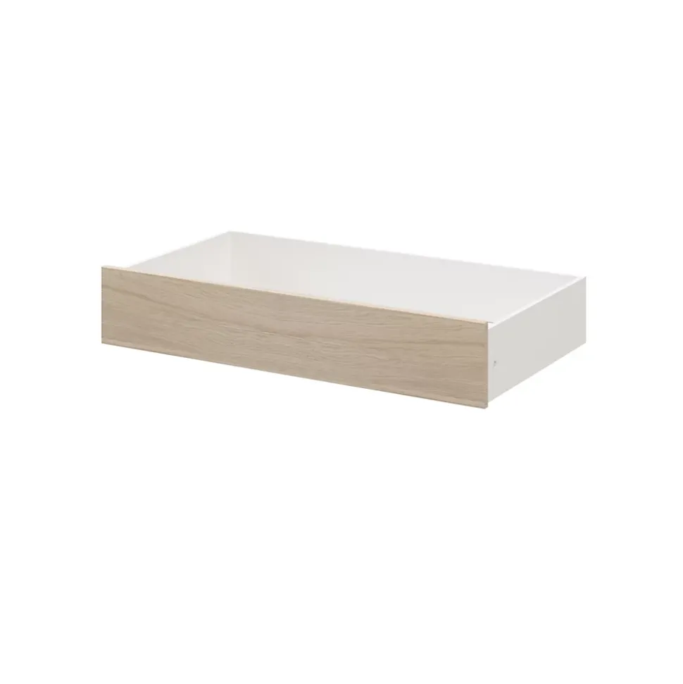 Dressing effet chêne 2 tablettes 5 tiroirs GoodHome Atomia H. 187,5 x l. 150 x P. 58 cm