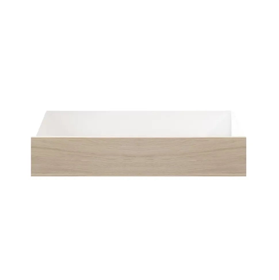 Dressing effet chêne 2 tablettes 5 tiroirs GoodHome Atomia H. 187,5 x l. 150 x P. 58 cm