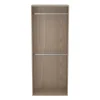 Dressing effet chêne double penderie GoodHome Atomia H. 187,5 x L. 75 x P. 45 cm