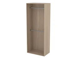 Dressing effet chêne double penderie GoodHome Atomia H. 187,5 x L. 75 x P. 45 cm