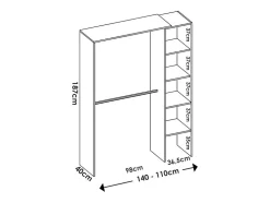 Dressing extensible - L110/140 cm - Blanc - BELVANA