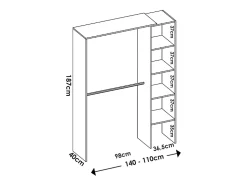 Dressing extensible - L110/140 cm - Blanc - BELVANA