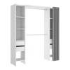Dressing extensible avec rideau - L110/178 cm - Blanc - LONAZA