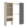 Dressing extensible LAURENT - L.110/160 cm - Coloris : Chêne et gris
