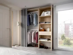 Dressing extensible LAURENT - L.110/160 cm - Coloris : Chêne et gris