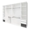 Dressing ouvert avec tiroirs et portes pantalons blanc GoodHome Atomia H. 225 x L. 300 x P. 58 cm