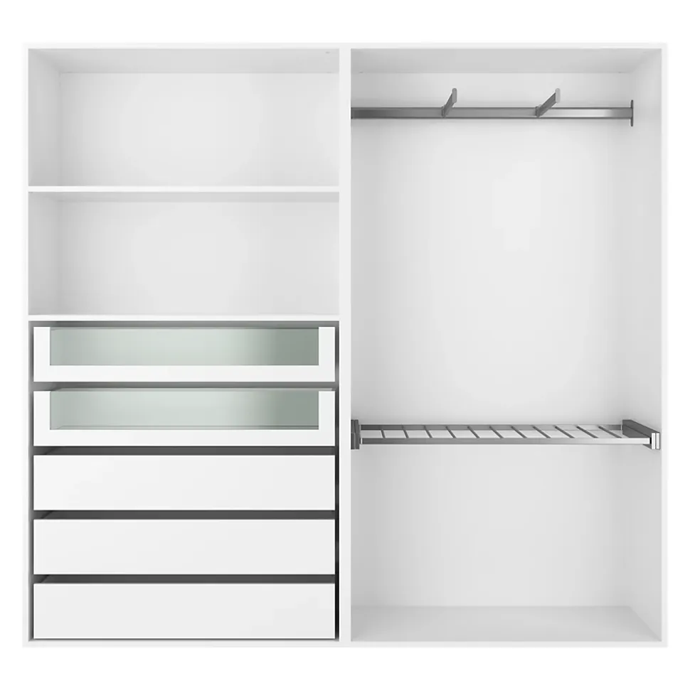 Dressing ouvert blanc GoodHome Atomia H. 187,5 x L. 200 x P. 45 cm