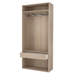 Dressing ouvert décor chêne GoodHome Atomia H. 225 cm x L. 100 cm x P. 45 cm