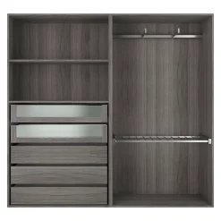 Dressing ouvert effet chêne grisé GoodHome Atomia H. 187,5 x L. 200 x P. 45 cm