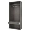 Dressing ouvert effet chêne grisé GoodHome Atomia H. 225 x L. 100 x P. 45 cm