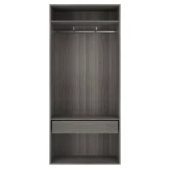 Dressing ouvert effet chêne grisé GoodHome Atomia H. 225 x L. 100 x P. 45 cm