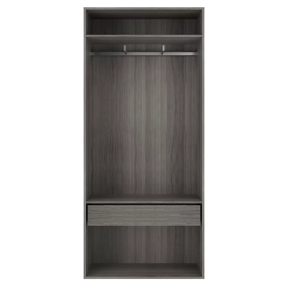 Dressing ouvert effet chêne grisé GoodHome Atomia H. 225 x L. 100 x P. 45 cm