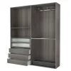 Dressing ouvert effet chêne grisé GoodHome Atomia H. 225 x L. 200 x P. 45 cm