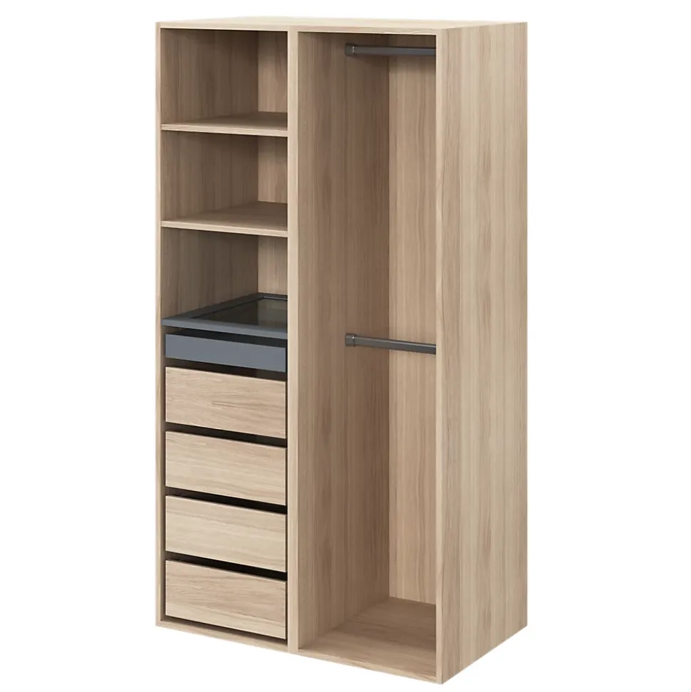 Dressing ouvert effet chêne GoodHome Atomia H. 187 x L. 100 x P. 58 cm